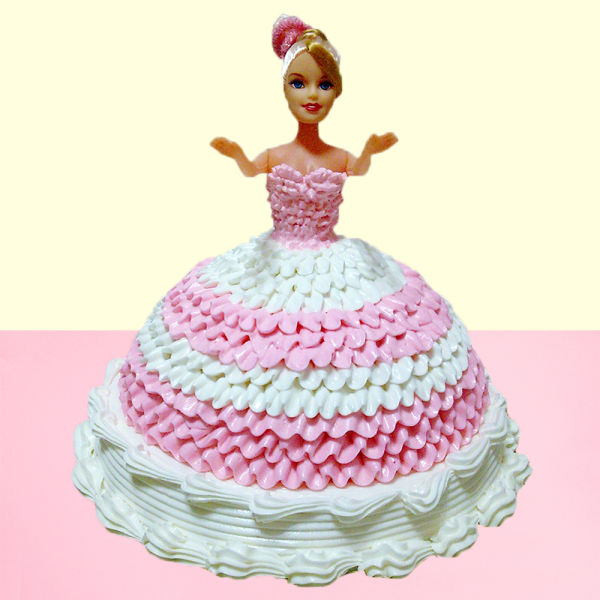 Vanilla Barbie Doll Cake 2 Kg.